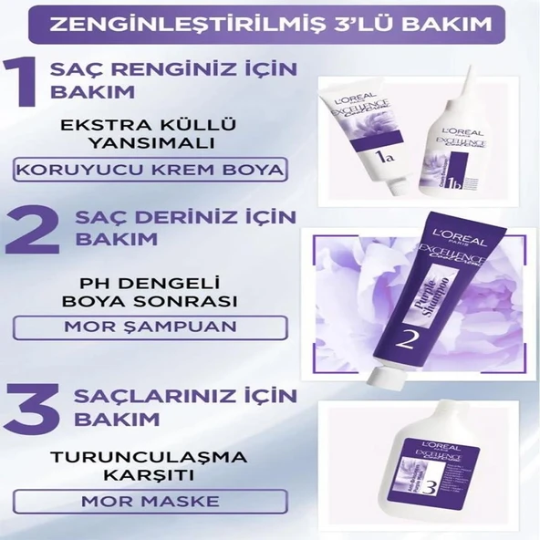 Loreal Paris Excellence Cool Creme Saç Boyası 3.11 Ekstra Küllü Koyu Kahve - 3