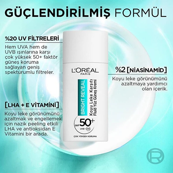 L'oreal Paris Bright Reveal Spf 50+ Koyu Leke Karşıtı Yüz Güneş Kremi 50 ml - 3