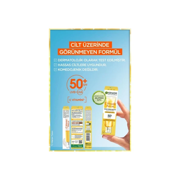 Garnier Günlük Güneş Koruyucu Fluid Yüz Kremi Görünmez Doku - Resim 5