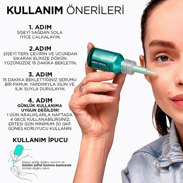 Loreal Paris Bright Reveal Yenileyici Peeling Serum 25 ml - 2
