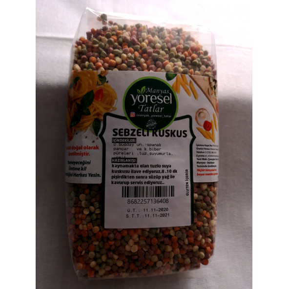 MANYAS YÖRESEL SEBZELİ KUSKUS 400 GR