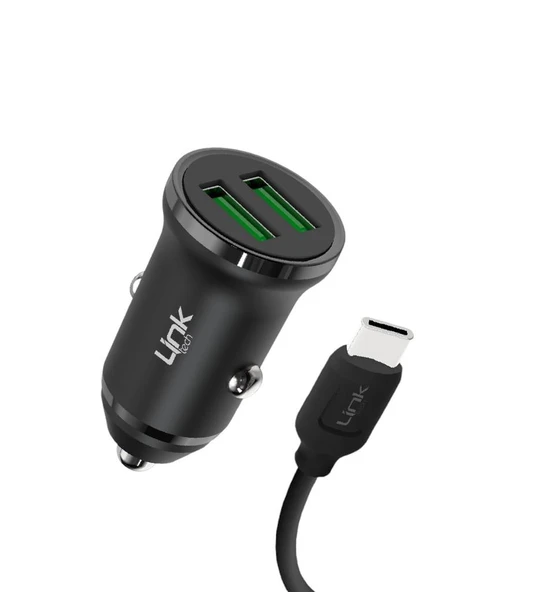Link Tech C483 Çevre Dostu 12W Tip-C Kablolu Araç Şarj Aletİ