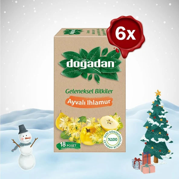 Doğadan Yılbaşı Paketi Ayvalı Ihlamur Çay 18'li x 6 ürün görseli