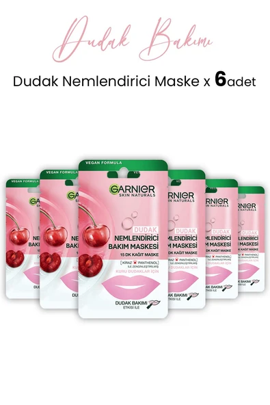Garnier Dudak Nemlendiricisi Kağıt Bakım Maskesi 5 gr x 6 Adet ürün görseli