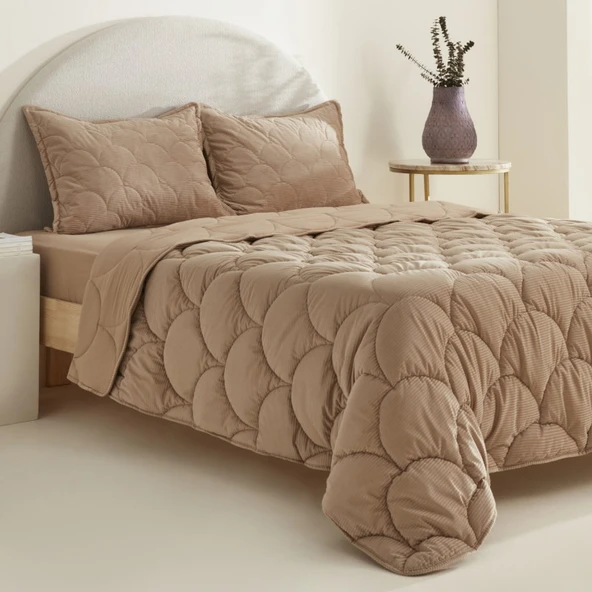 Karaca Home Cowrie Bej Luxury Çift Kişilik Comfort Set - 3