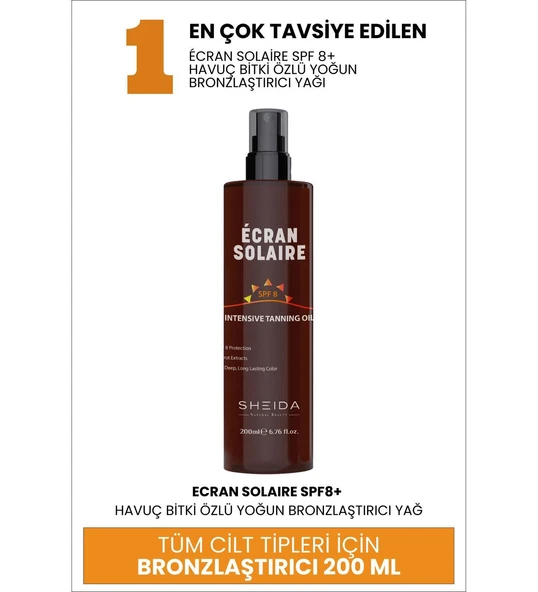 Sheida Écran Solaire Yoğun Bronzlaştırıcı Yağ SPF 8 200 ml - 2