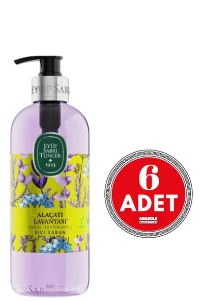Eyüp Sabri Tuncer Alaçatı Lavantası Doğal Zeytinyağlı Sıvı Sabun 500 ml X 6 Adet ürün görseli