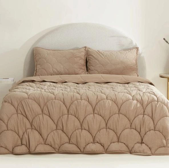 Karaca Home Cowrie Bej Luxury Çift Kişilik Comfort Set