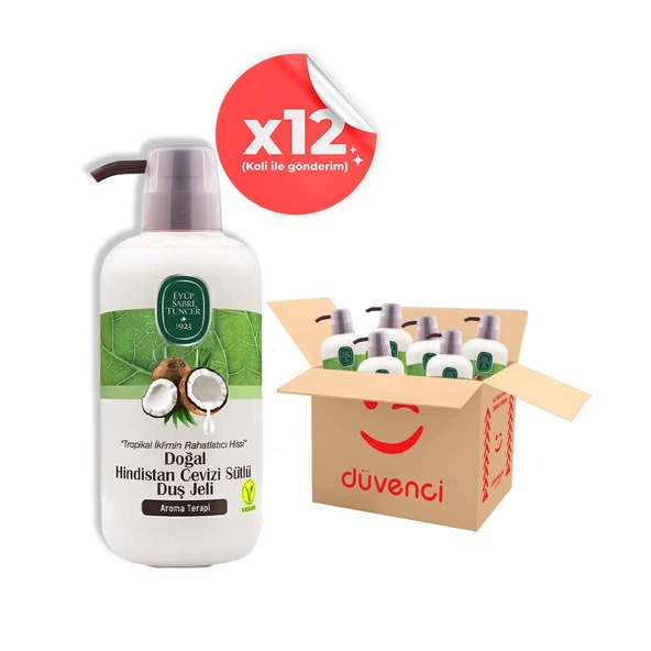 Eyüp Sabri Tuncer Doğal Hindistan Cevizi Sütlü Duş Jeli 600 ml x 12 ürün görseli