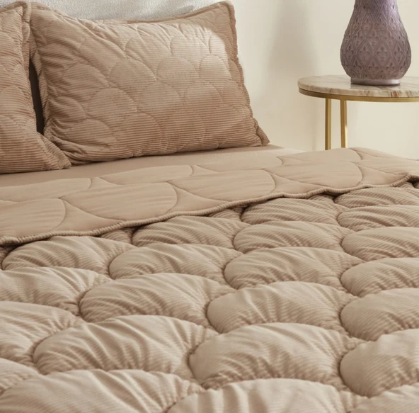 Karaca Home Cowrie Bej Luxury Çift Kişilik Comfort Set - 4