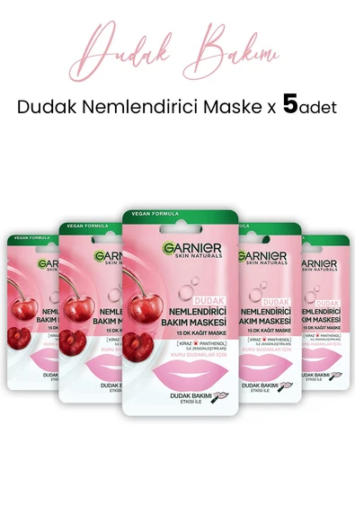 Garnier Dudak Nemlendiricisi Kağıt Bakım Maskesi 5 gr x 5 Adet ürün görseli