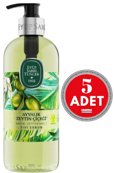 Eyüp Sabri Tuncer Ayvalık Zeytin Çiçeği Sıvı Sabun 500 ml x 5 Adet ürün görseli