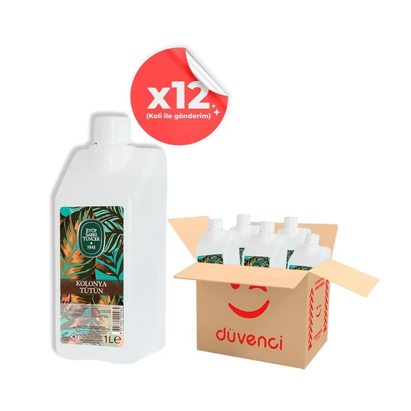 Eyüp Sabri Tuncer Tütün Kolonyası Yedek Şişe 1 Litre x 12