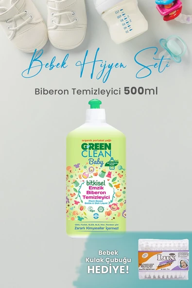 U green Clean Baby Bitkisel Biberon Emzik Temizleyici 500 ml ve Hediyeli ürün görseli 1