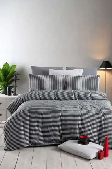 Çift Kişilik Nevresim Seti - Siyah (Çarşafsız) - 4