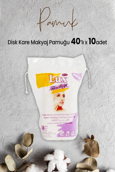 Lux Disk Kare Makyaj Pamuğu 40' lı x 10 Adet