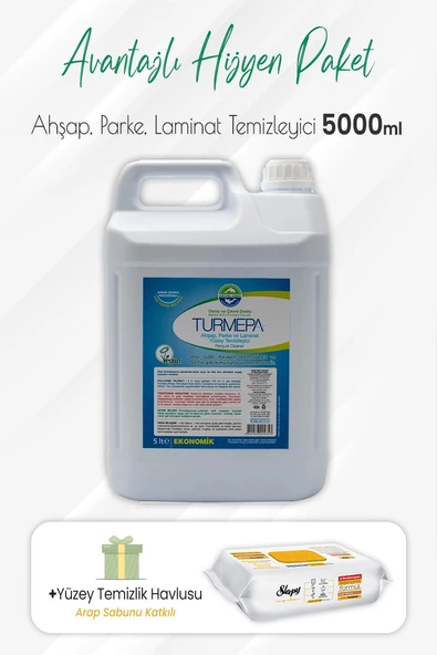 Turmepa Ahşap, Parke ve Laminat Yüzey Temizleyicisi 5 Litre