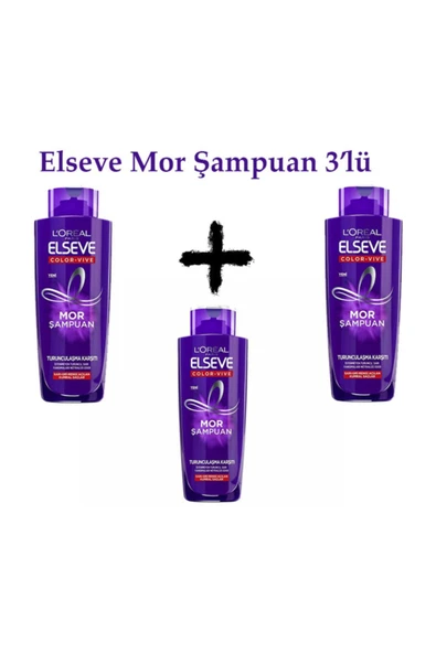 Elseve Mor Şampuan 200 Ml 3 Adet