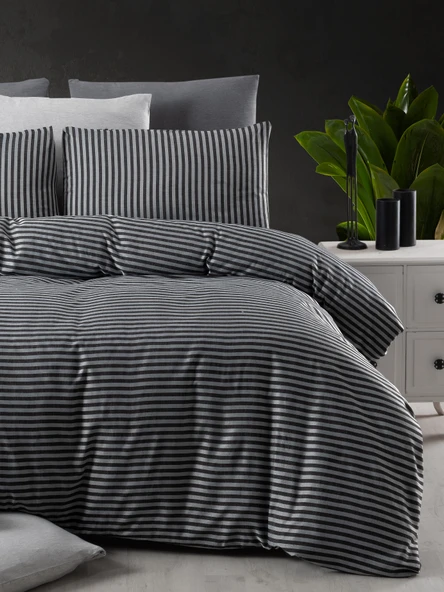 Çift Kişilik Nevresim Seti - Siyah (Çarşafsız) - 3