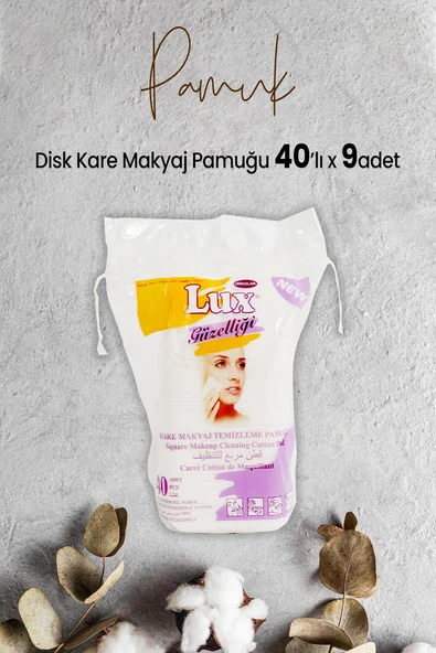 Lux Disk Kare Makyaj Pamuğu 40' lı x 9 Adet