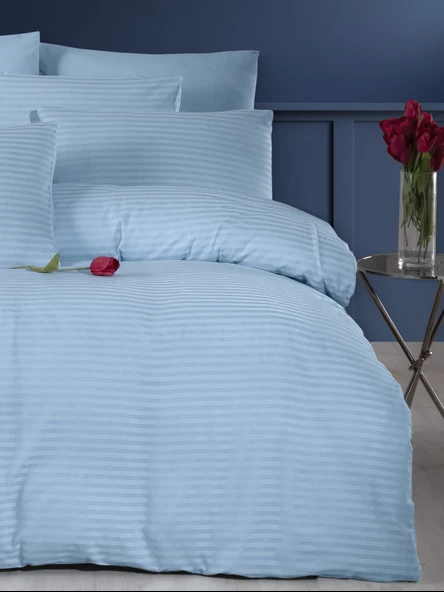 Çift Kişilik Nevresim Seti - Mavi  (Çarşafsız) - 3