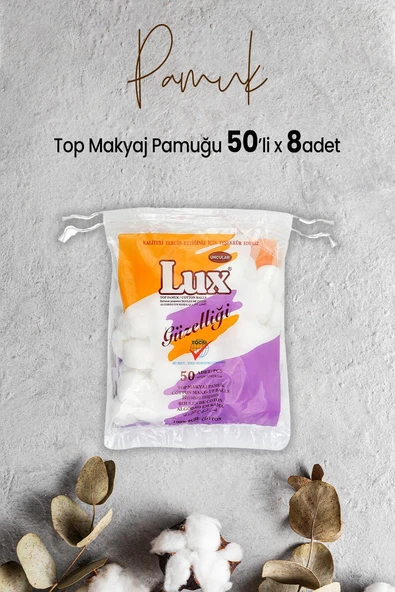 Lux Top Makyaj Pamuğu 50'li x 8 Adet ürün görseli