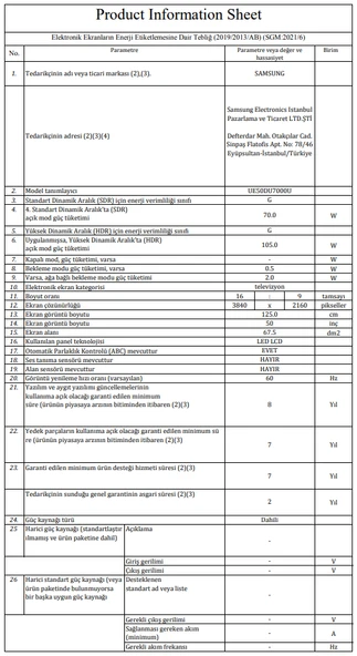Samsung 50DU7000 50" Crystal 4K Ultra HD Smart LED TV - 7