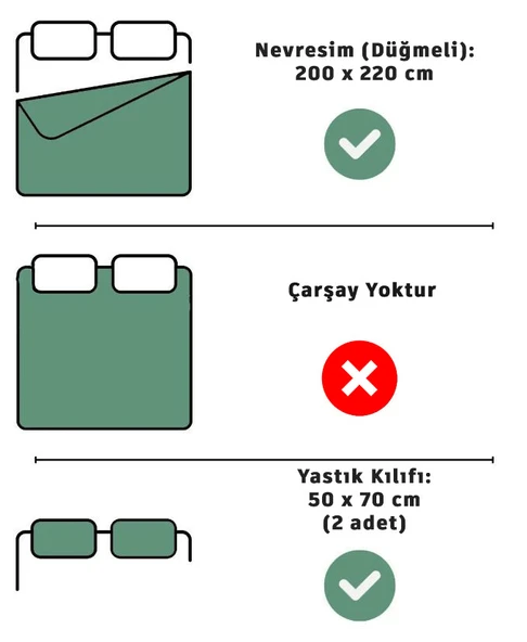 Çift Kişilik Nevresim Seti - Mavi  (Çarşafsız) - 4