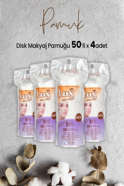 Lux Disk Makyaj Pamuğu 50'li x 4 Adet ürün görseli