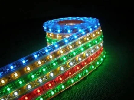 5metre silikonlu şerit LED 5050 DC12V RGB renkli (60Led/M) IP65 ışık aydınlatma lambası Kendinden yapışkanlı - 4