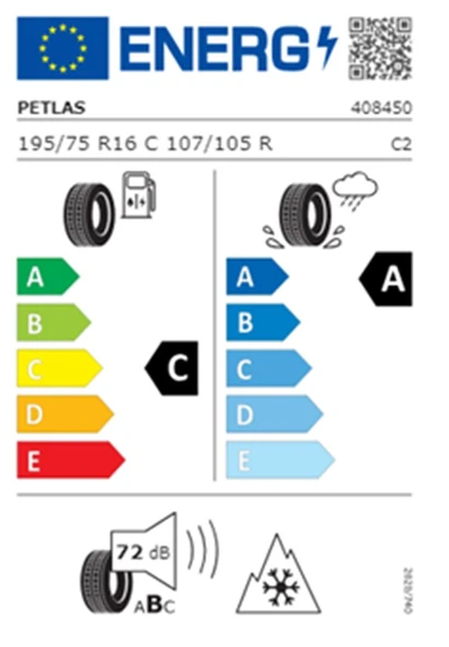 Petlas 195/75 R16 C TL 107/105R 8PR FULL POWER PT825 PLUS Kamyonet Yaz Lastiği (Üretim Tarihi:2025) - 2
