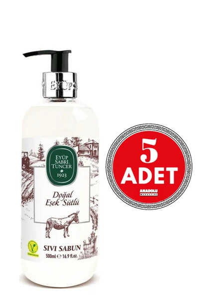Eyüp Sabri Tuncer Doğal Eşek Sütlü Sıvı Sabun 500 ml x 5 Adet