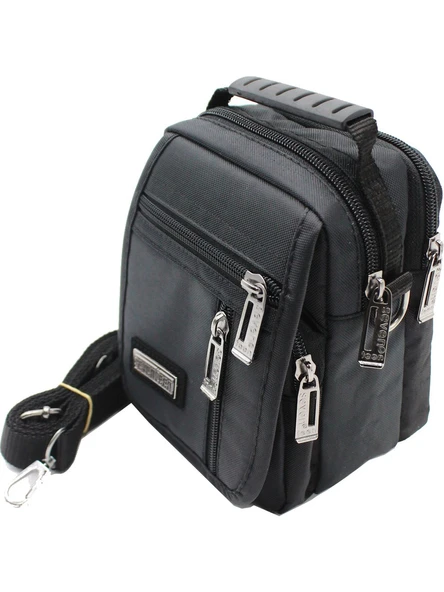 Seventeen Çok Gözlü Erkek El ve Omuz Askılı Çanta Siyah 3450 - 2