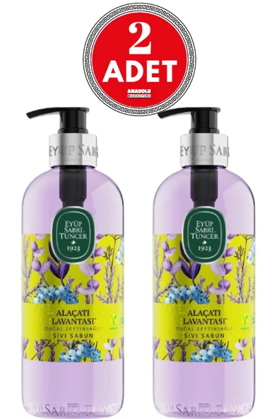 Eyüp Sabri Tuncer Alaçatı Lavantası Doğal Zeytinyağlı Sıvı Sabun 500 ml X 2 Adet
