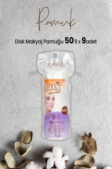 Lux Disk Makyaj Pamuğu 50'li x 9 Adet