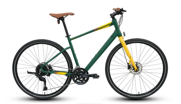 Carraro Sportive 328 480H 27 Vites Şehir Bisikleti Mat Koyu Yeşil-Sarı-Kahverengi ürün görseli