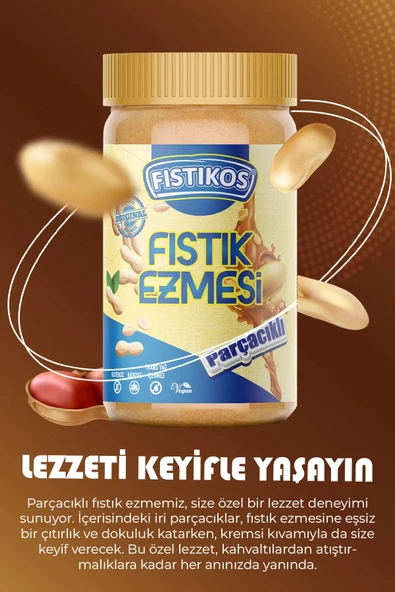 FISTIKOS Parçacıklı Yer Fıstığı Ezmesi 650 GR - 3