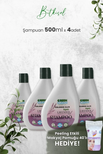 Green Clean Şampuan Lavender 275 ml x 4 Adet ve Hediyeli - 1