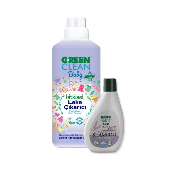 Green Clean Baby Şampuan 275 ml ve Leke Çıkarıcı 1 lt