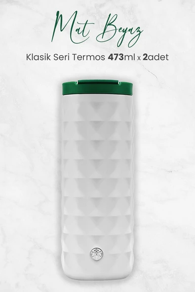 Starbucks Mat Siyah Klasik Seri Termos 473 ml