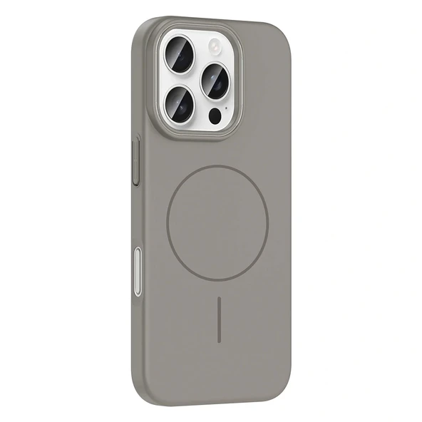 Apple iPhone 16 Pro Kılıf Magsafe Şarj Özellikli Redclick Ruby Silikon Kapak - Resim 4