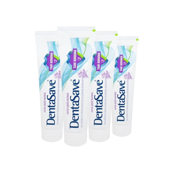 DentaSave Diş Macunu Tam Koruma Cıstus Çiçeği 75 ml x 4 ürün görseli