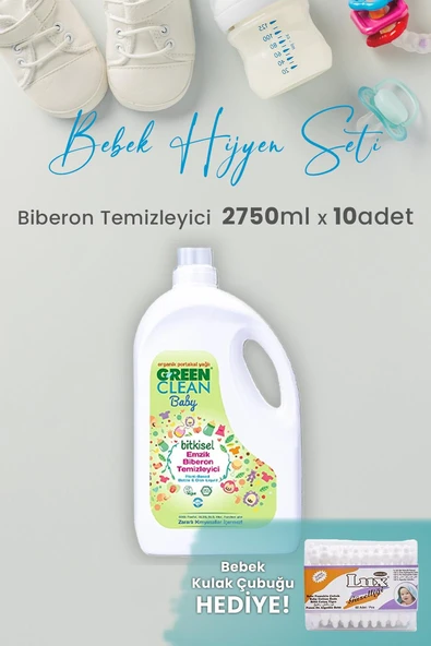 Green Clean Baby Likit Biberon Temizleyici 2750 ml x 10 Adet ve Hediyeli ürün görseli