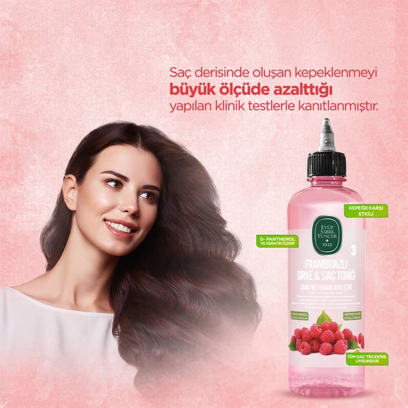 Frambuazlı Sirke & Saç Toniği 100 ml - Seyahat Boy - Resim 2