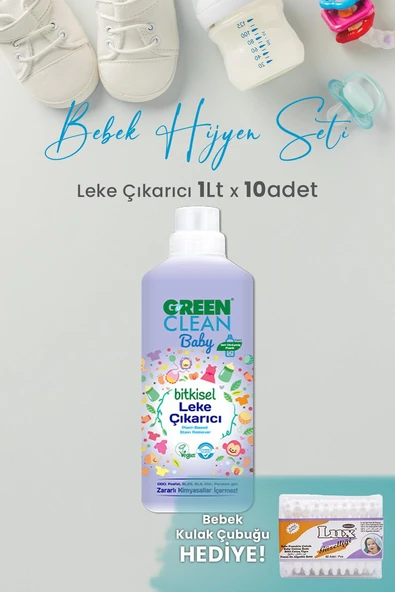 U Green Clean Baby Leke Çıkarıcı 1 L x 10 Adet ve Hediyeli ürün görseli