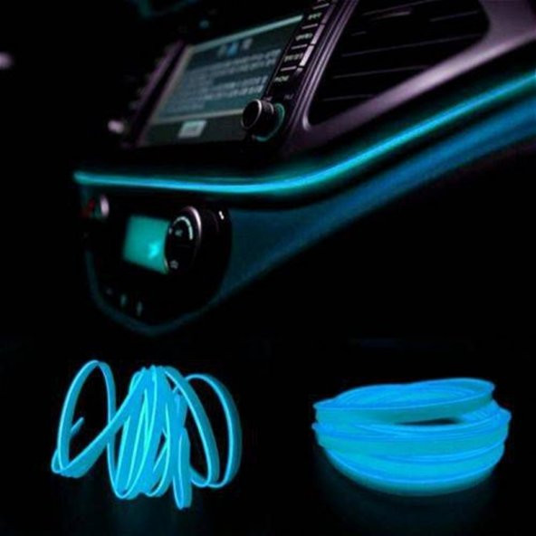 Bmw M2 Ice Blue 2 Metre Neon İp Torpido Fitili Oto Şerit Led