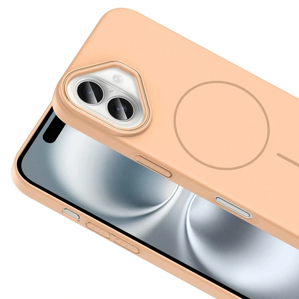 Apple iPhone 16 Kılıf Magsafe Şarj Özellikli Redclick Ruby Silikon Kapak - 7