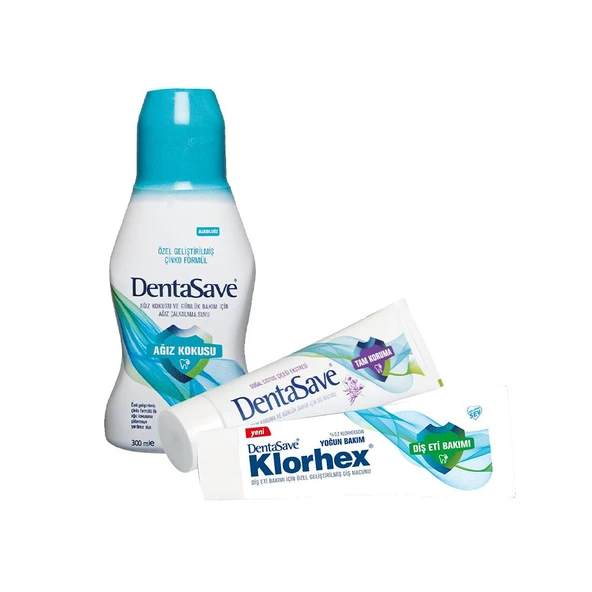 DentaSave Ağız Çalkalama Suyu Ağız Kokusu Çinko 300 ml, Diş Macunu Yoğun Bakım ve Cistus 75 ml ürün görseli