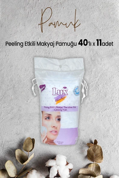 Lux Peeling Etkili Makyaj Pamuğu 40' lı x 11 Adet