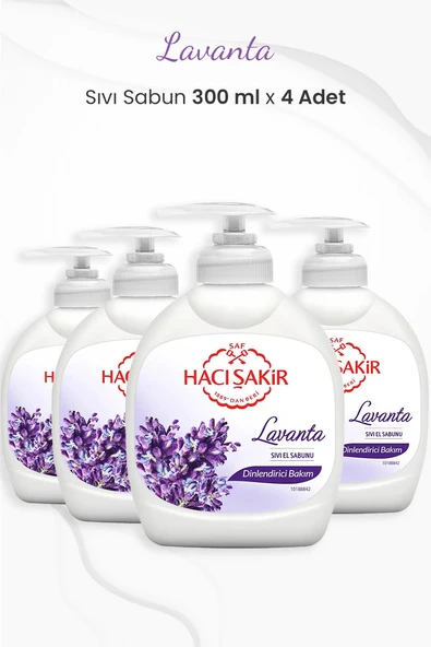 Hacı Şakir Lavanta Dinlendirici Sıvı Sabun 300 ml x 4 Adet
